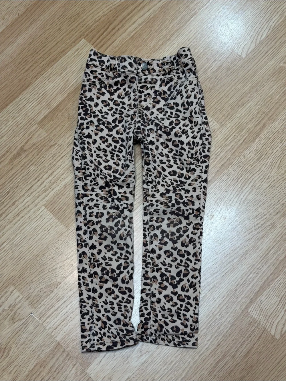 The Children’s Place Girls Leopard Print Stretch Skinny Pants Beige Brown Black
